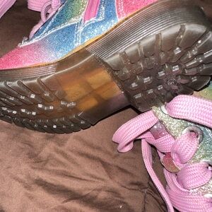 Rainbow glitter boots